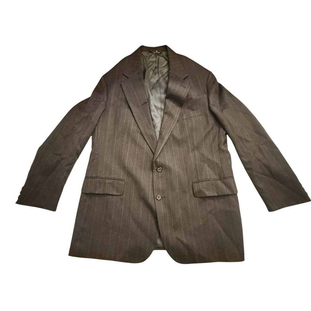 Vintage Polo University Club Ralph Lauren Mens All Virgin Wool Pinstripe Blazer